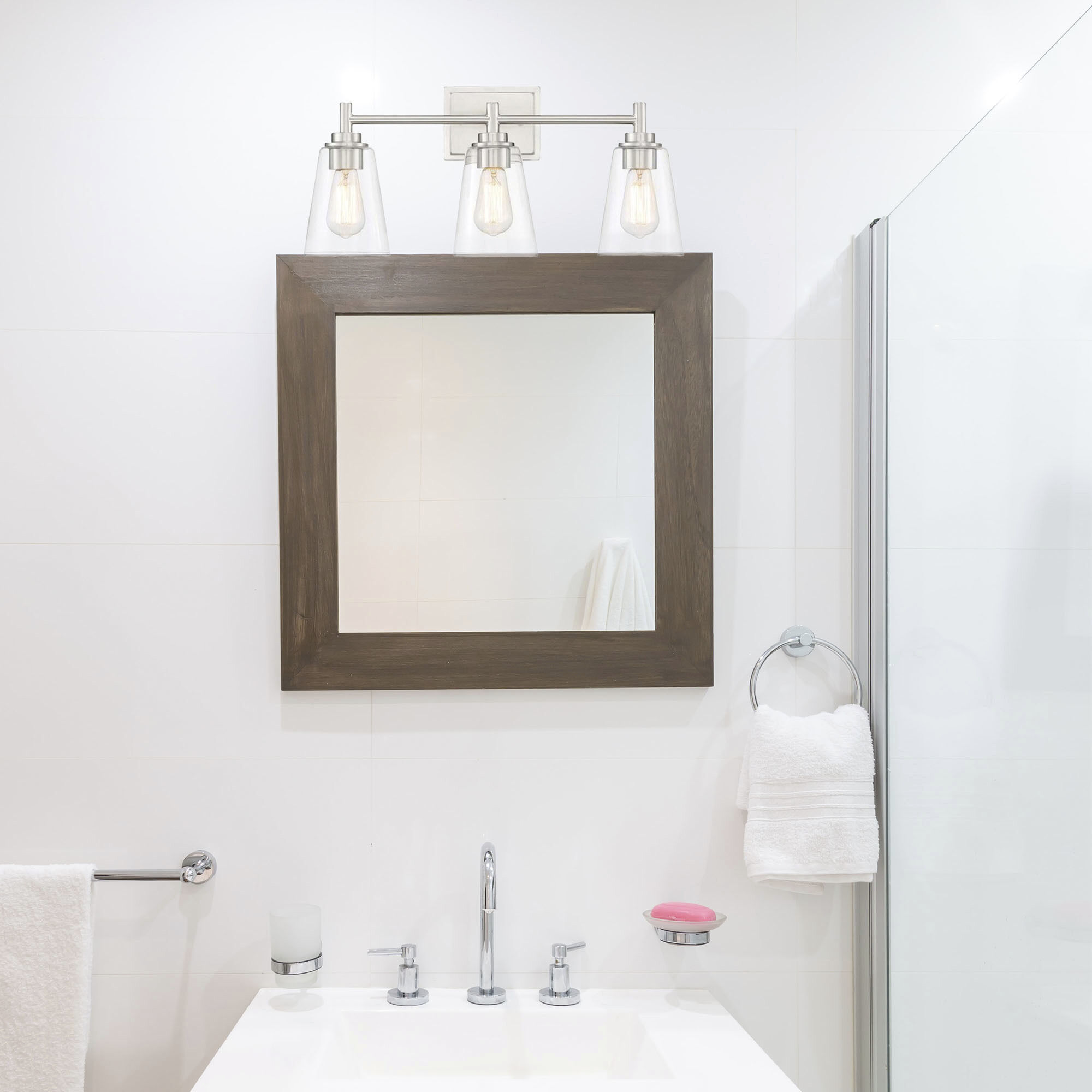 Westin 3 Light 23 inch Satin Platinum Bath Bar Wall Light